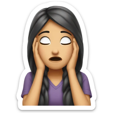 a girl facepalming  sticker
