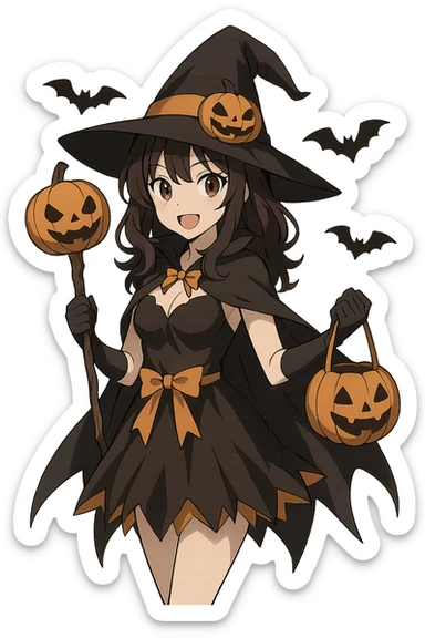 Halloween anime, remove background   sticker