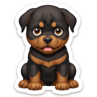 Perrita rottweiler flaca molesta sticker