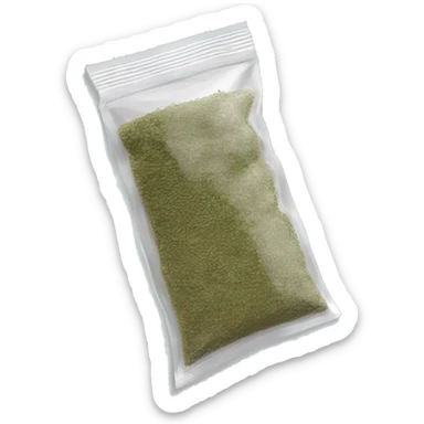 pocket sized see through zip lock bag of oregano  sticker