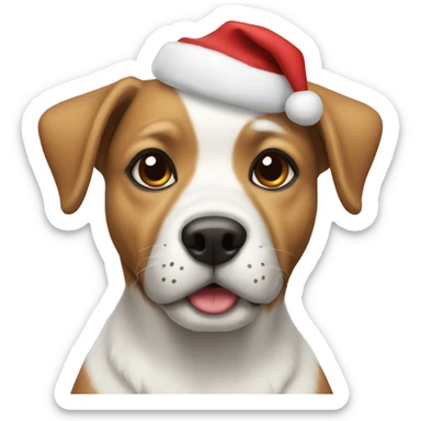 christmas dog sticker
