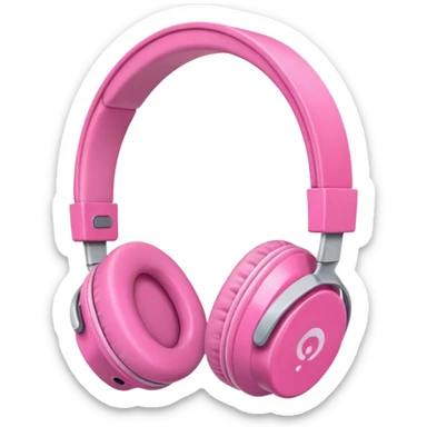 audífonos rosas sticker
