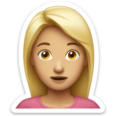 Woman shrugging her shoulders  sticker