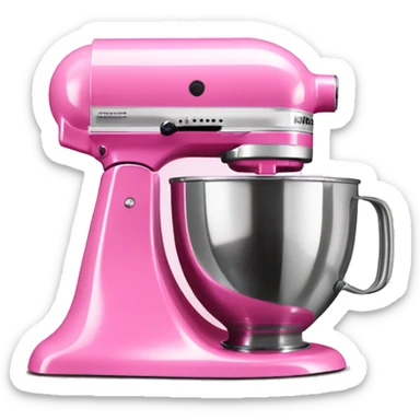 Realistic bubblegum pink kitchenaid mixer  sticker