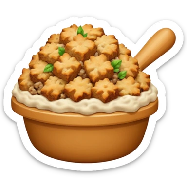 a scoop of stuffing, simple, clear sticker