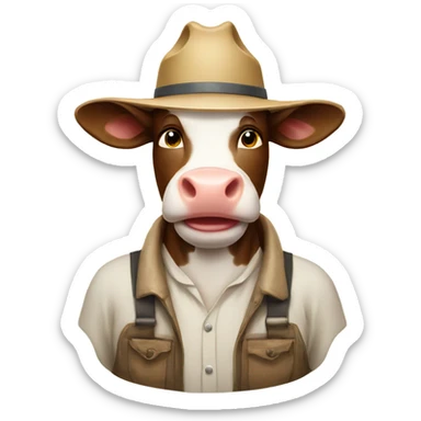 Farmer Cow  sticker