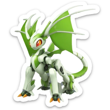Mechanical Flygon-Scyther-Charizard-Medabot-Mecha full body sticker