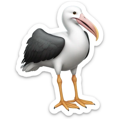 Realistic standing albatross  sticker