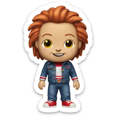 a chucky funko pop sticker