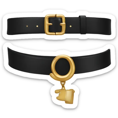 Balck Celine Belt  sticker