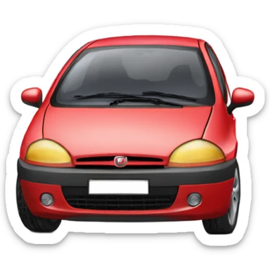 Red Fiat Punto sticker