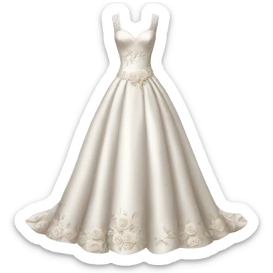 Wedding dress beautiful finish with roses sticker