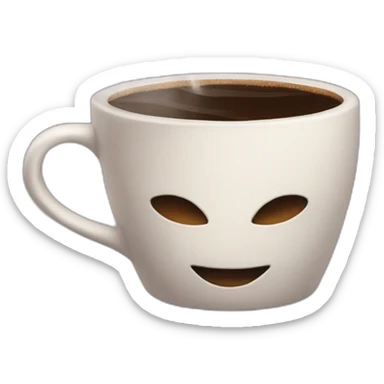 A malefic cup of coffee sticker