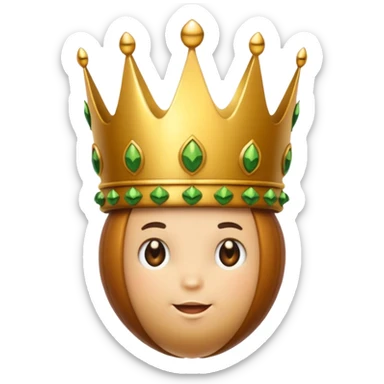 Acorn with crown  sticker