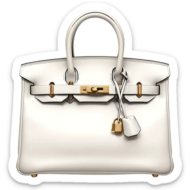 white hermes birkin bag sticker