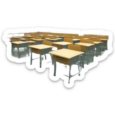 escuela con el siguiente texto: OFTV 0285 HCM ENTERADO sticker