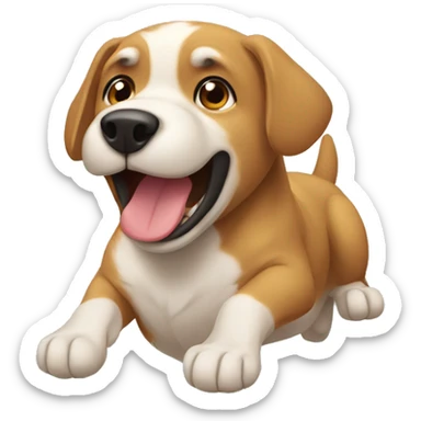 Perro sacando un dedo sticker