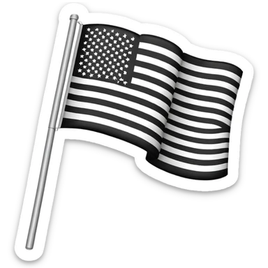 🇺🇸 in black and white sticker