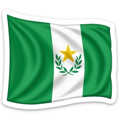 Bandera Andalucía una franja verde, una blanca y una verde horizontales sticker