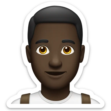 stylish portrait of dark-skinned male sticker