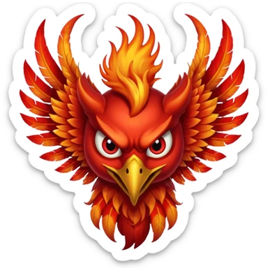 devil phoenix bird sticker