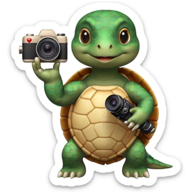 cheongsam ancient turtle with camera sticker