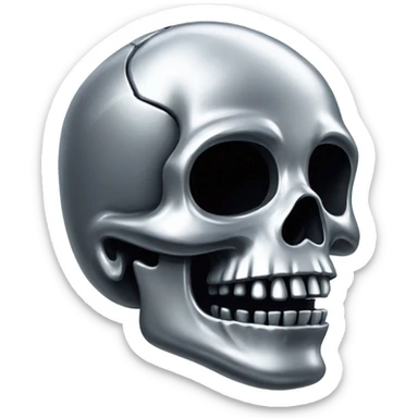 Chrome skull  sticker