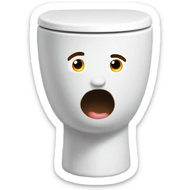 Man Head poppig out of a toilet sticker