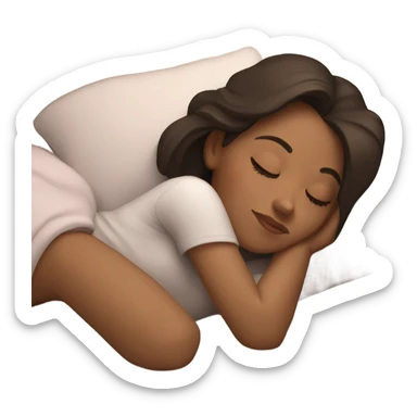 Brunette girl sleeping sticker