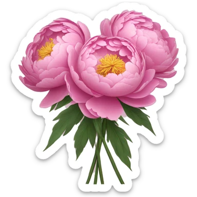 bouqet of peonies sticker