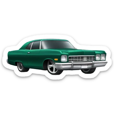 dark green lowrider car  sticker