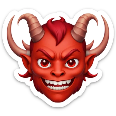 devil character saying thank you sticker
