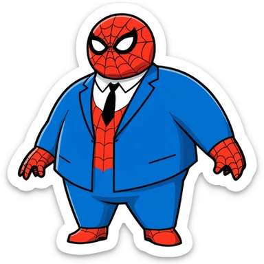Obese Spider-Man sticker