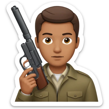 Emoji con arma de hombre sticker