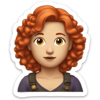 heather the great red hair sticker