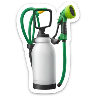 white hand sprayer for garden  sticker