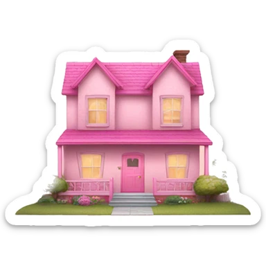 Cute pink home sticker