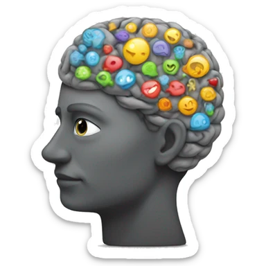 Much ideas in  brain sticker