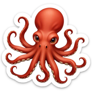 Asian communist revolutionary octopous sticker