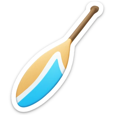 A very simple paddle icon with a small wave motif sticker