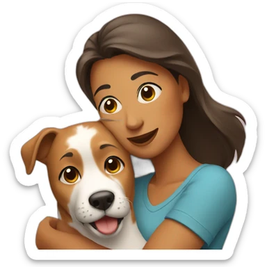 A mother with a dog sticker