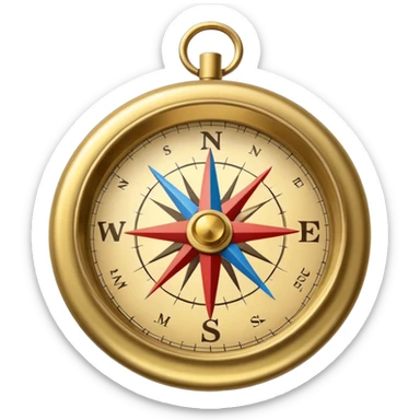 compass with mission sticker