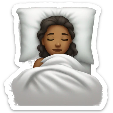 girl sleeping in bed sticker