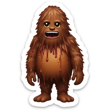Mini Sasquatch dripping with sauce  sticker
