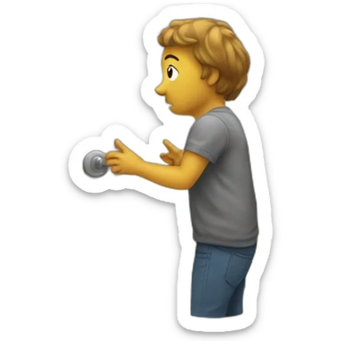 knocking door sticker