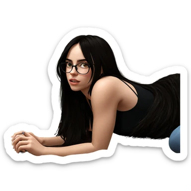 realistic portrait of girl sticker