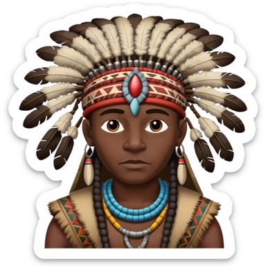 african tribe leader sticker