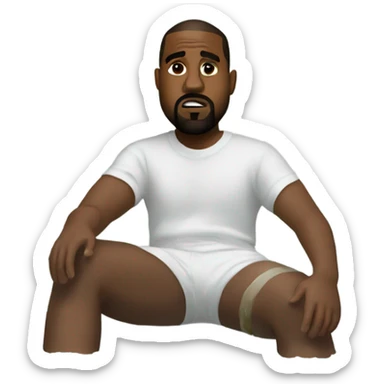 kanye west sitting in a jacuzzi sticker
