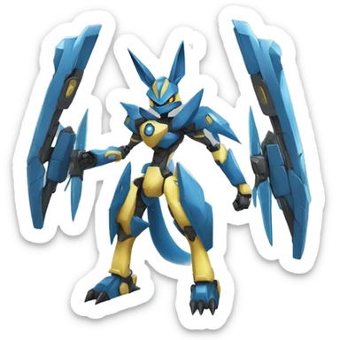 Lucario-Zeraora-medabot-Mecha full body sticker