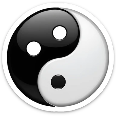 Yin-Yang symbol with sparkles sticker